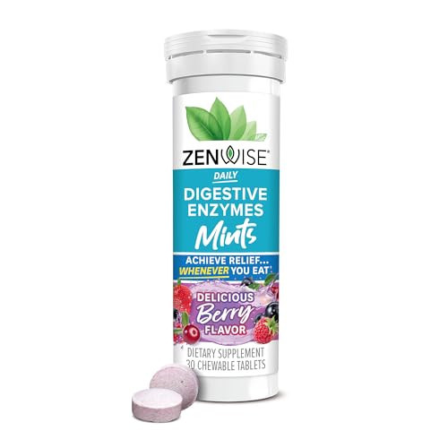Zenwise Health Papaya Enzymes Chewable, Digestive Enzymes for Women and Men, Bromelain for Digestive Health & Bloating Relief, Enzymes for Digestion and Gut Health, Berry Flavor - 30 CT | Amazon (US)