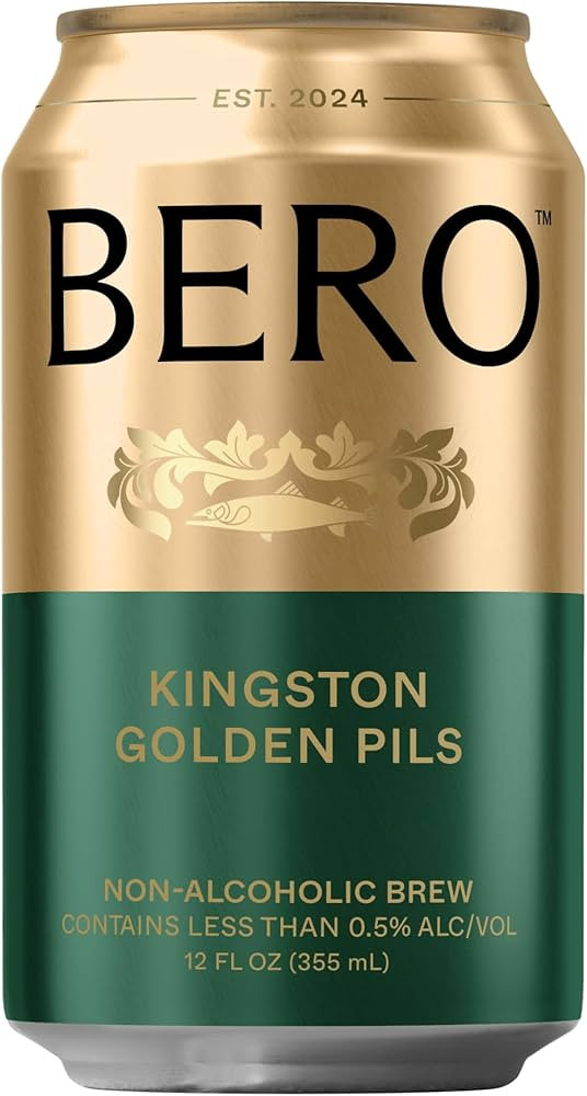 BERO Kingston Golden Pils Non-Alcoholic Beer, 6-Pack Lager-Style Craft Brew, NA Beer by Tom Holla... | Amazon (US)