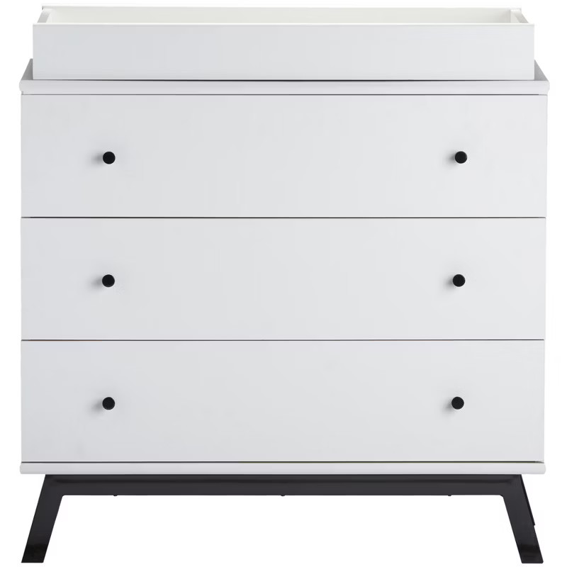 Little Seeds Rowan Valley Lark Urban 3 Drawer Changing Table and Angeled Metal Base, White | Target