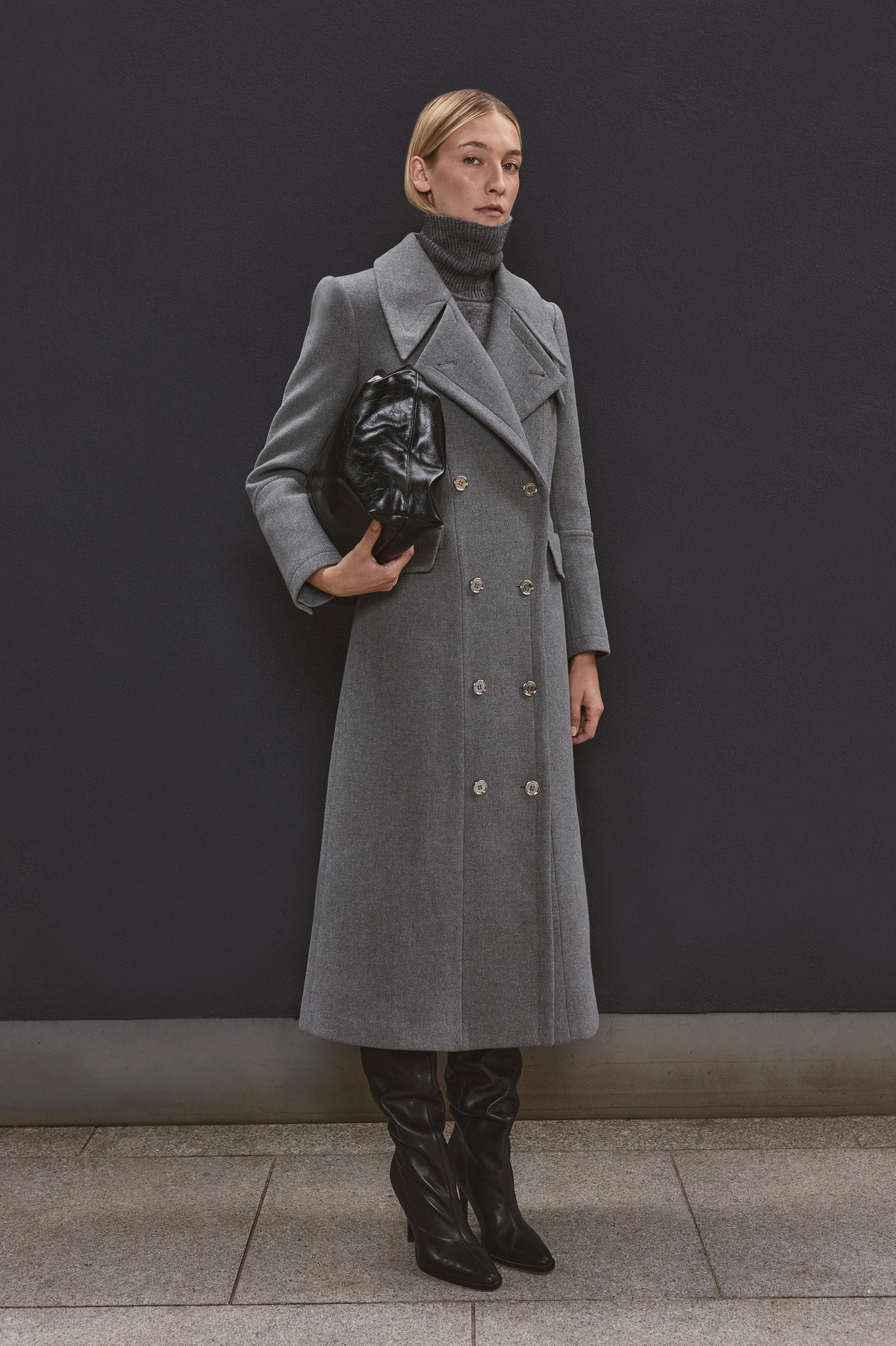 Wool Military Details Tailored Maxi Coat | PrettyLittleThing US
