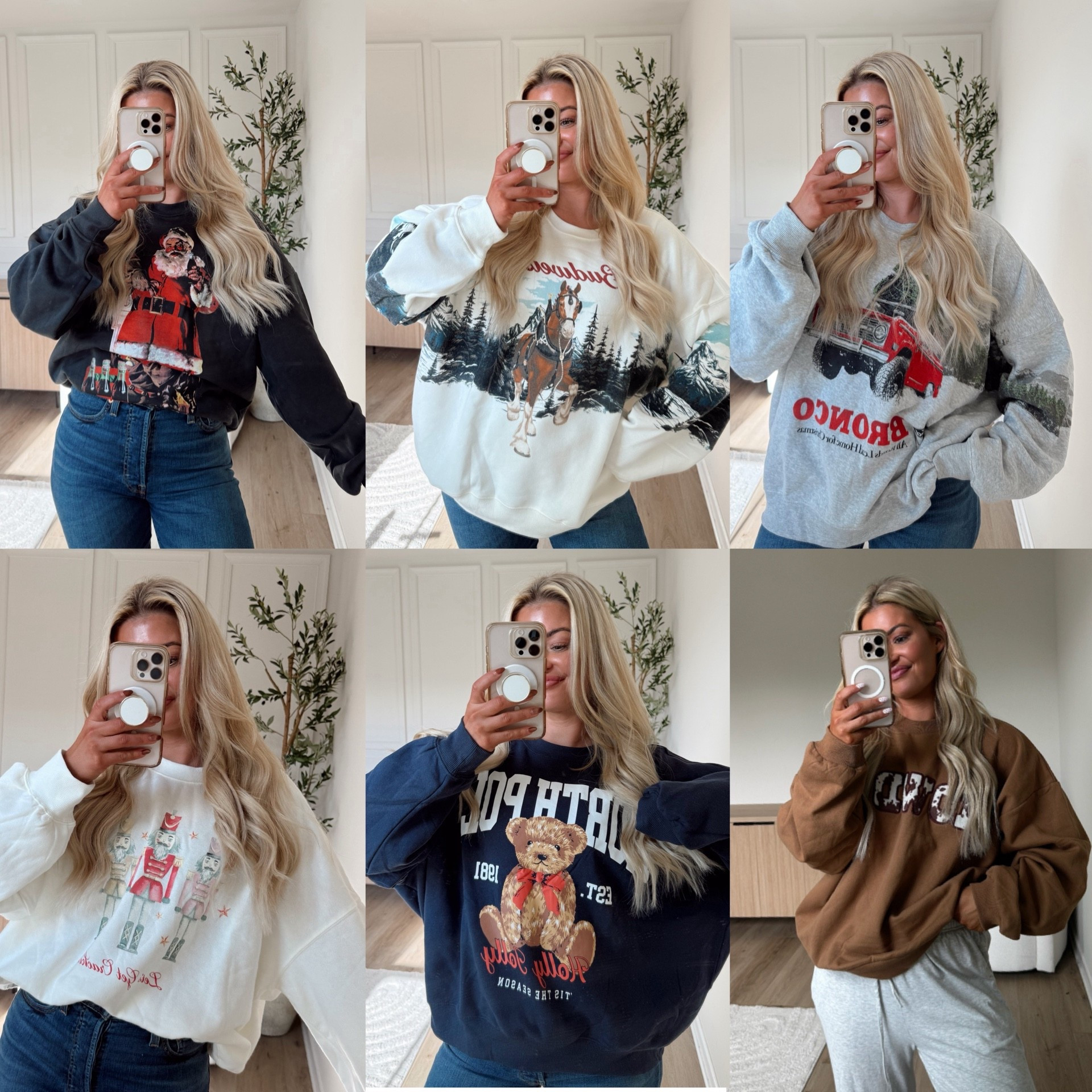 Christmas holiday graphic sweaters! I love how soft these are!!! Wearing an xl or xxl! For an oversized fit. The Coca-Cola one it’s men’s so I’m wearing a medium!

#LTKU #LTKHoliday #LTKSeasonal