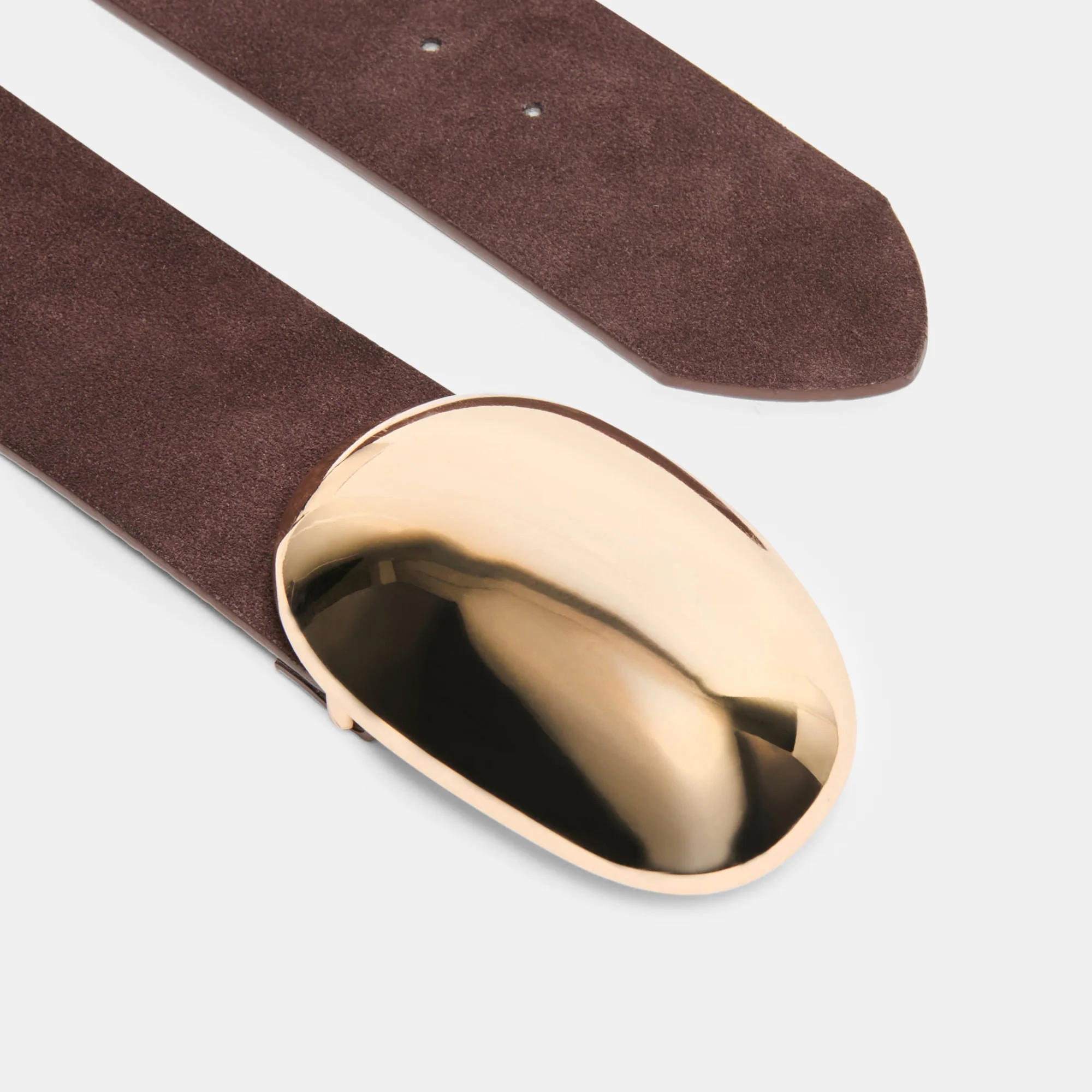 Bubble Buckle Belt Mahogany Gold | DolceVita.com