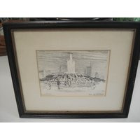 Vintage Pencil Drawing - Framed | Etsy (US)