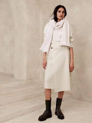 Romina Wool-Blend Bouclé Skirt | Banana Republic (CA)