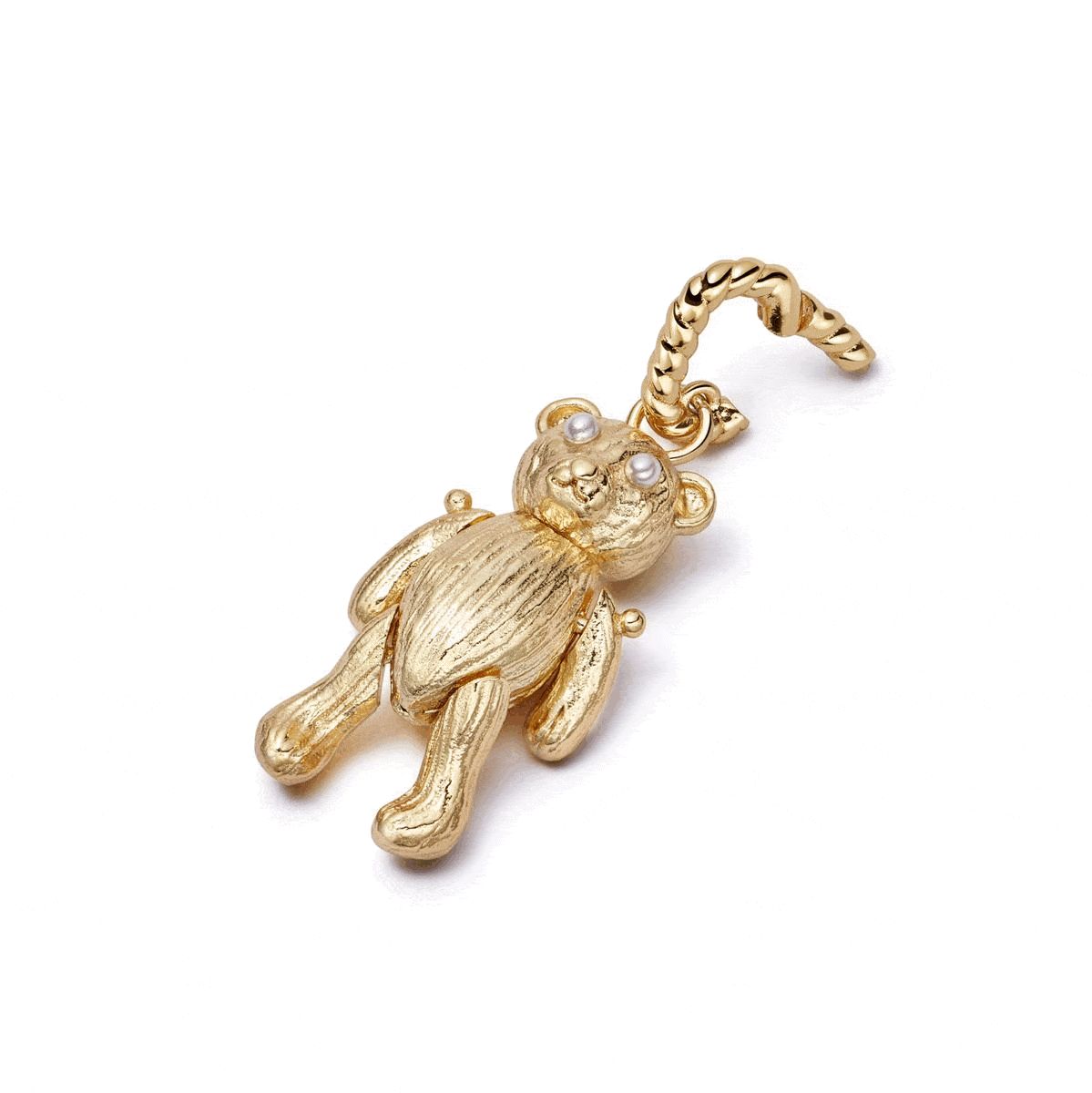 Shrimps Teddy Bear Charm 18ct Gold Plate | Daisy London Jewellery