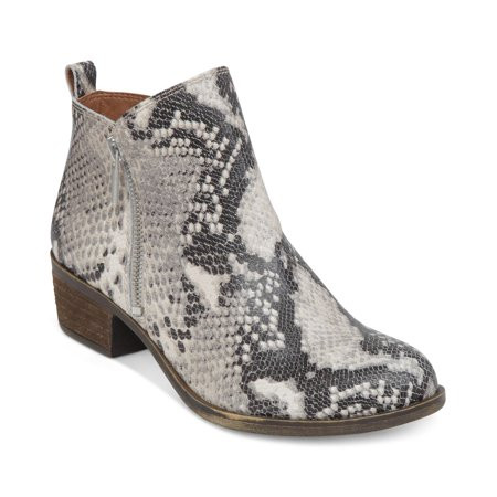 Lucky Brand Basel Almond Toe Ankle Snake Booties Avorlo Snake Low Cut Ankle Boot (AVORLO 9) | Walmart (US)