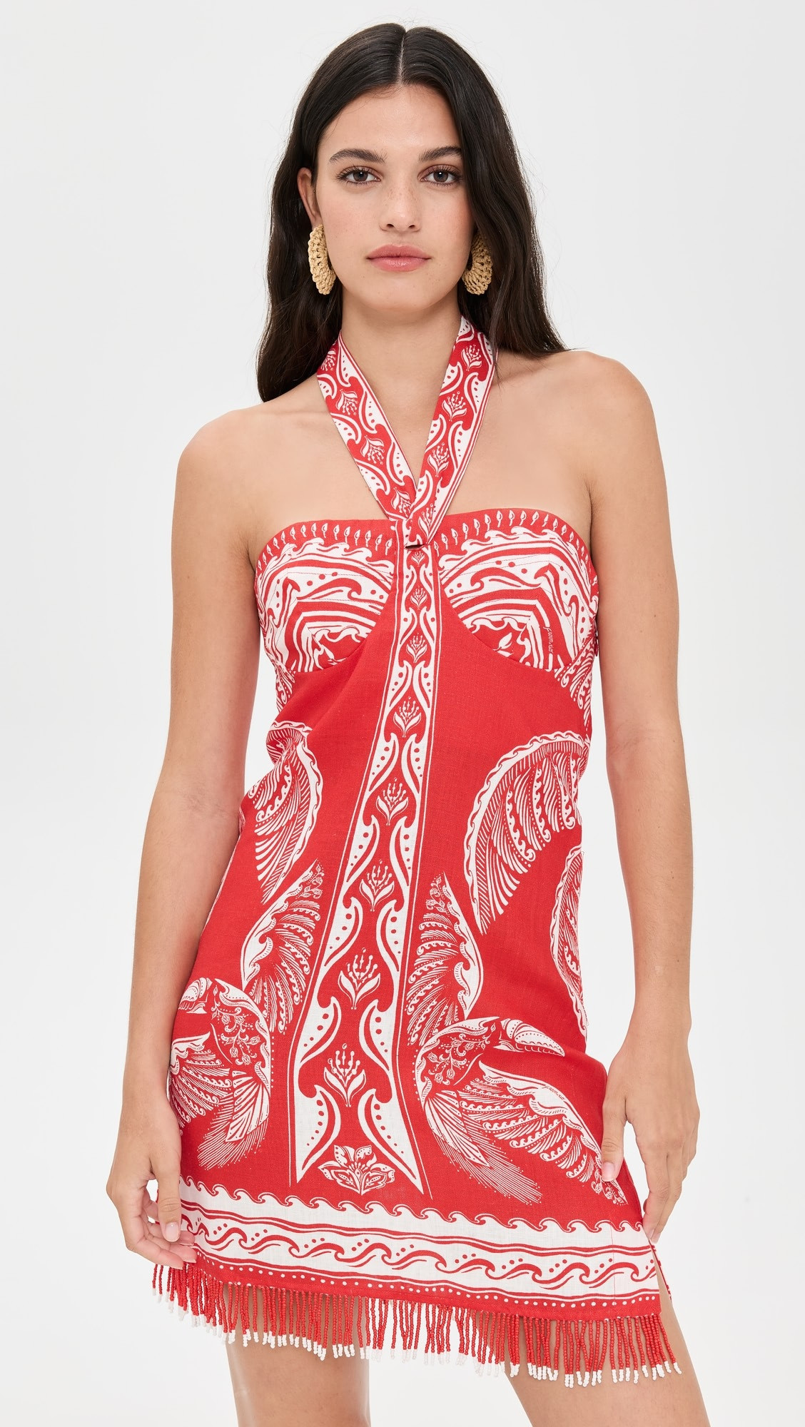 Majestic Coconut Tree Red Mini Dress | Shopbop