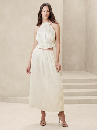 Pleated Maxi Skirt | Banana Republic Factory