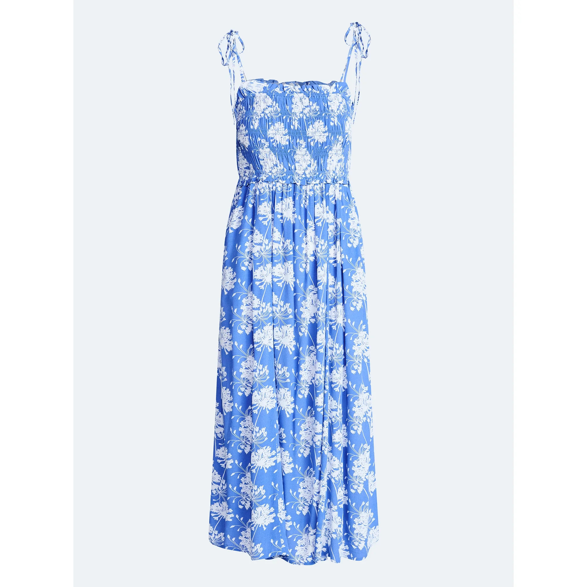 Free Assembly Women's Smocked Peplum Maxi Dress, Sizes XS-XXL | Walmart (US)