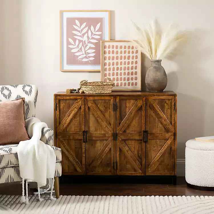 Austin Warm Wood Farmhouse Cabinet | Kirkland's Home