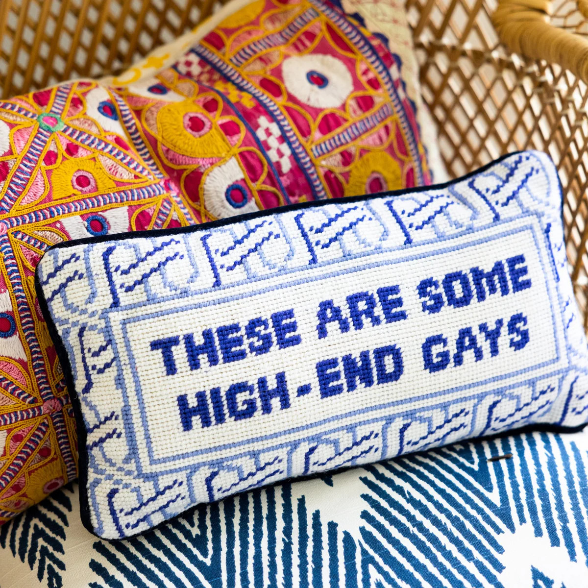 Furbish Studio - High-End Gays Needlepoint Pillow | Furbish Studio