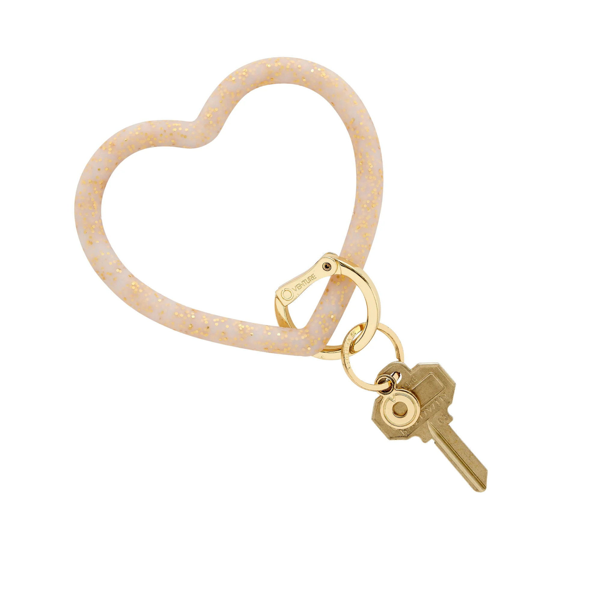 Silicone Heart Keychain in Gold – Gift for Every Occasion | Oventure | Oventure