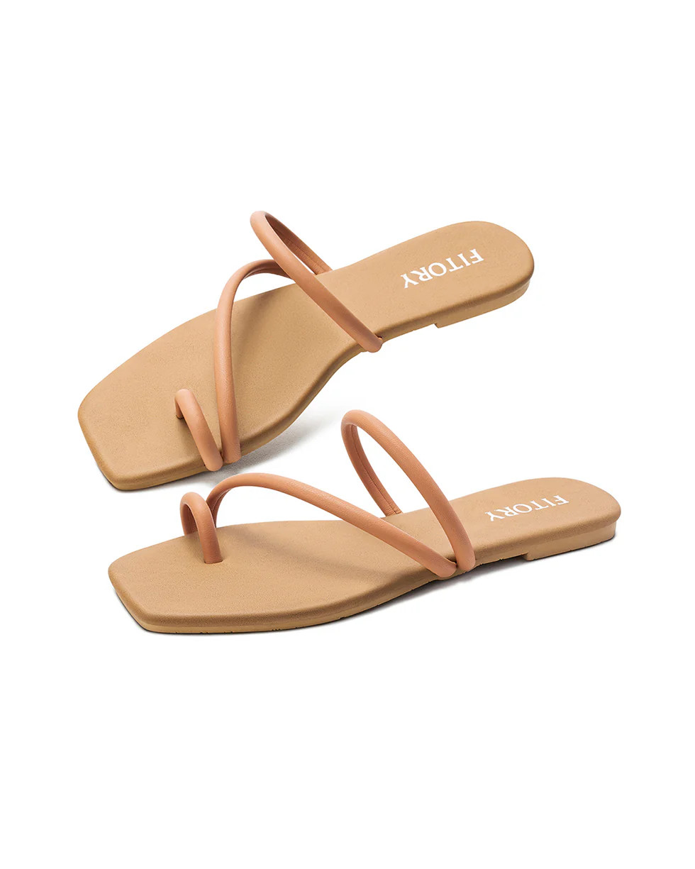 Alexis | Toe Loop Strap Slides | Fitory Footwear US