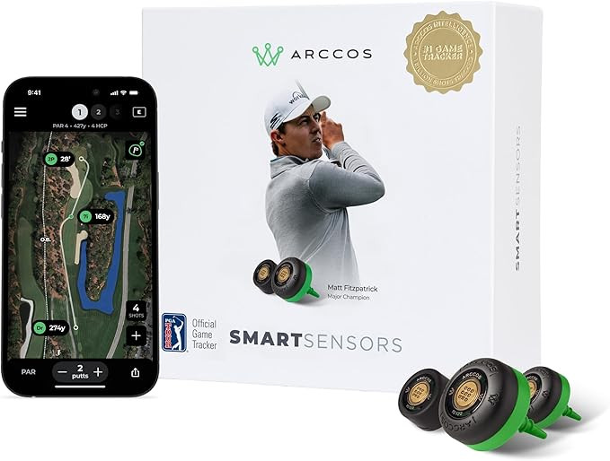 Arccos Smart Sensors: Automatic Golf Game Tracking System, A.I. Powered GPS Rangefinder & Smart C... | Amazon (US)