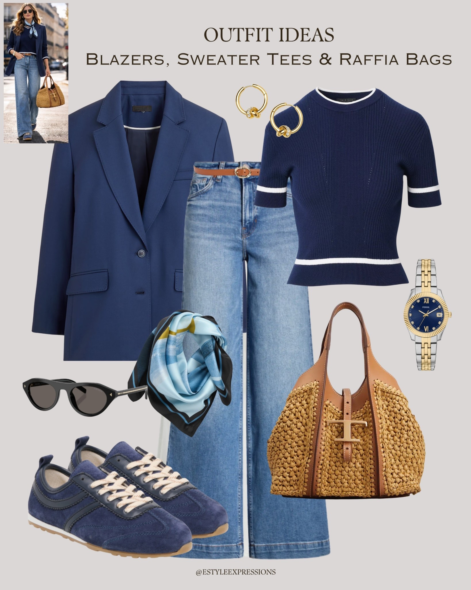 Spring Outfits with Blazers, Sweater Tees & Raffia Bags!✨🌸🌿

#LTKTravel #LTKSpringSale #LTKSeasonal