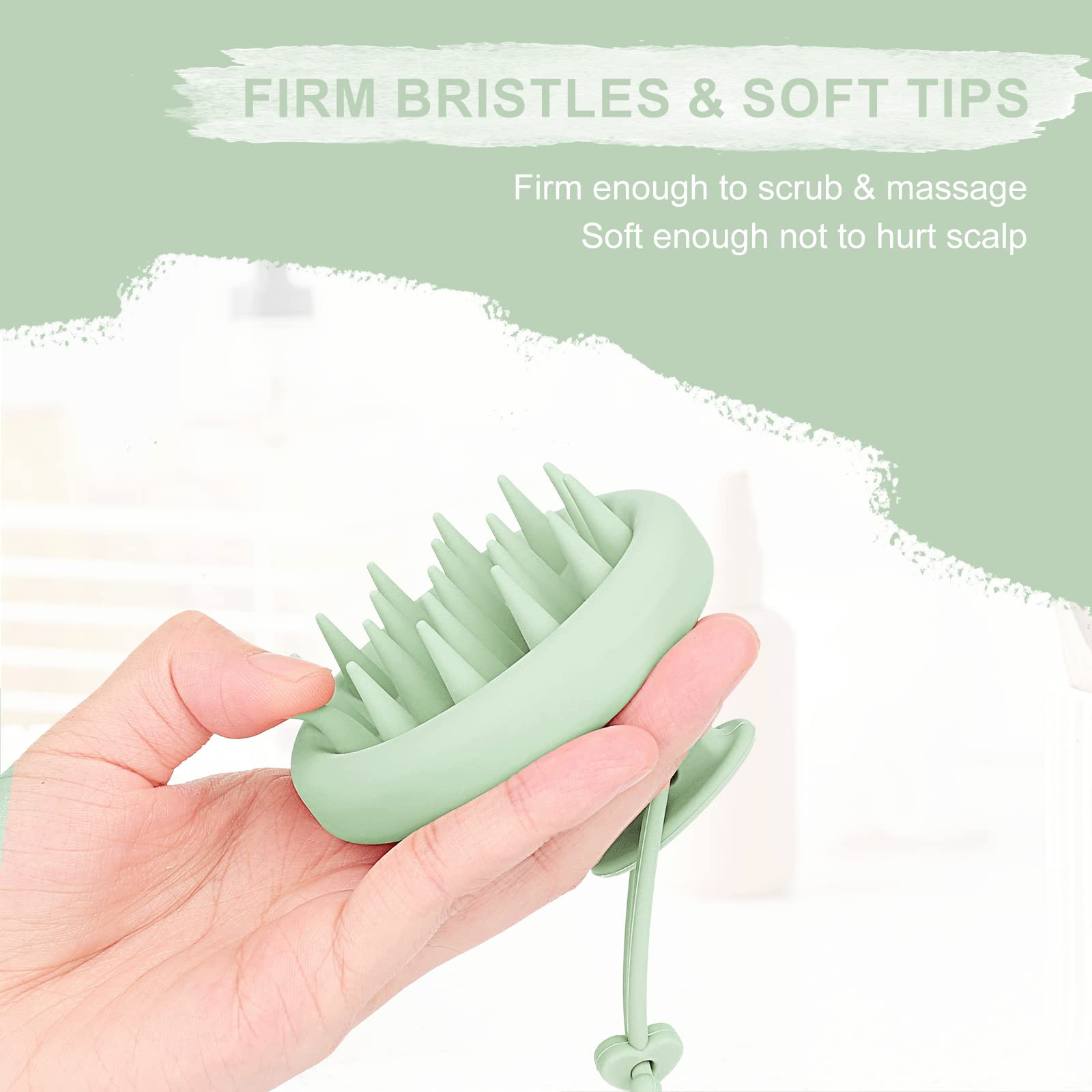 AIMIKE Scalp Massager Shampoo Brush, 100% Soft Silicone Scalp Scrubber, Scalp Exfoliator Brush fo... | Amazon (US)