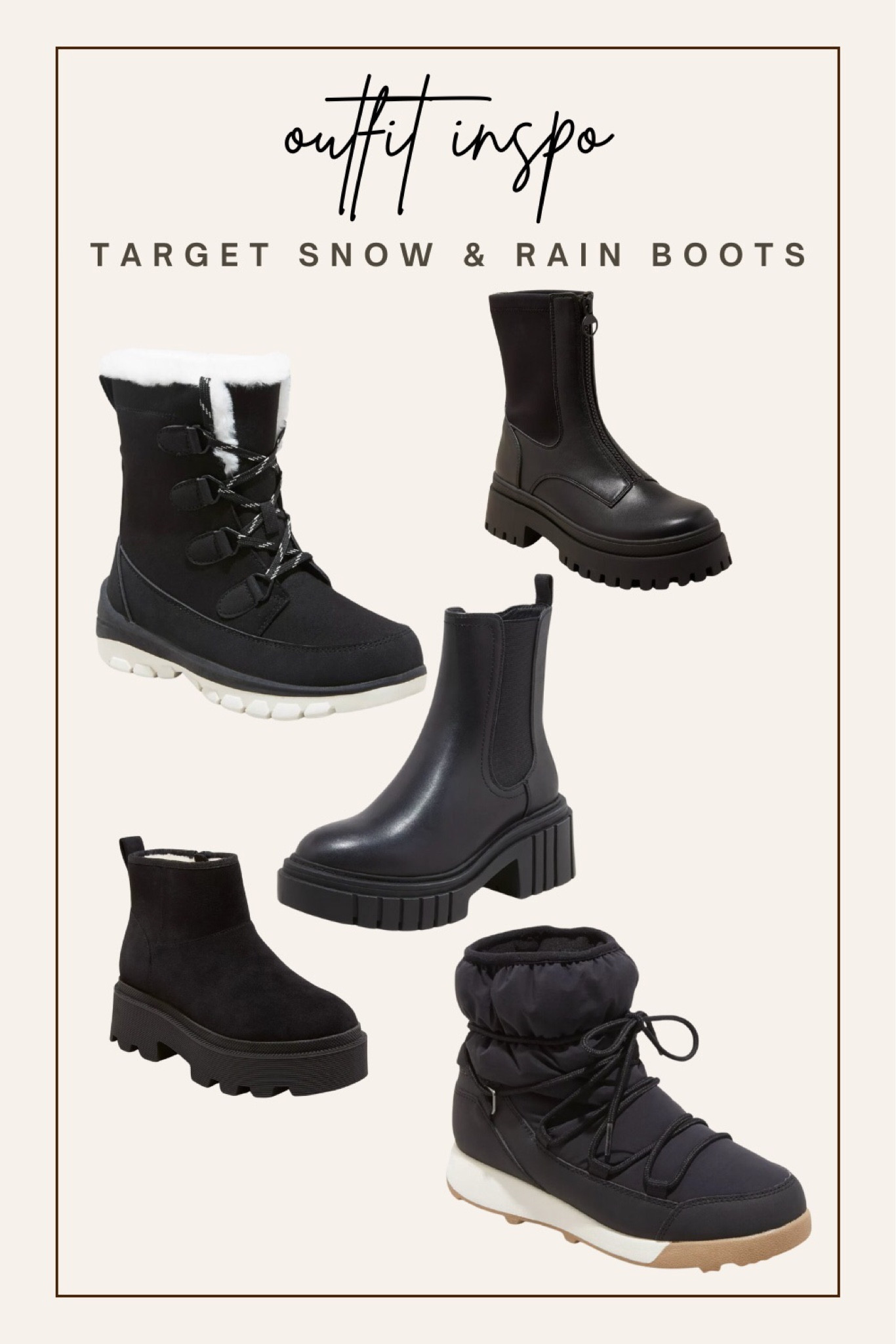 Best Target Snow and Rain Boots! It’s winter time so grab some ski and snow boots!!

#ski #snow #boots #winteroutfits #targetfinds #target #sharemytargetstyle #targetstyle #targetshopping #Itk #targetstyle #targetfinds #shopwithme #newattarget #foundattarget
#targetobsessed #targetlove

#LTKstyletip #LTKshoecrush #LTKSeasonal