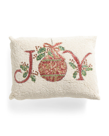 12x16 All Over Beaded Joy Pillow | TJ Maxx