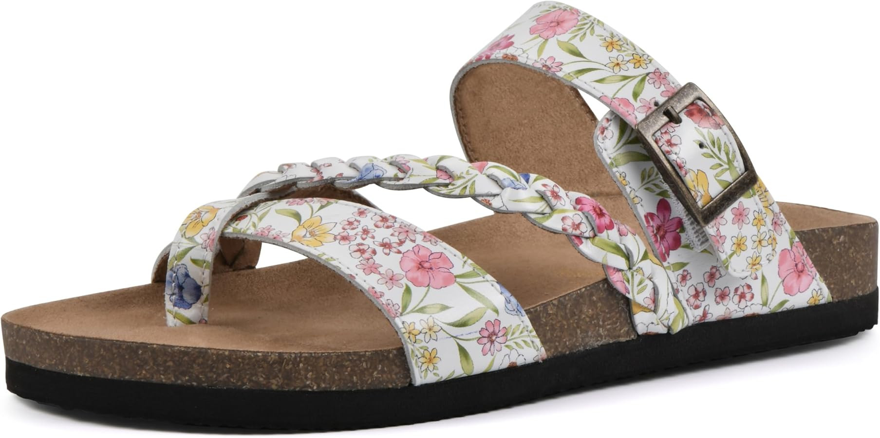 WHITE MOUNTAIN Women's Hazy Braided Signature Comfort-Molded Footbed Sandal | Amazon (US)