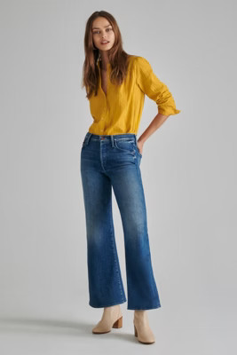 MOTHER The Tomcat Roller Ultra High-Rise Wide-Leg Jeans | Anthropologie (US)