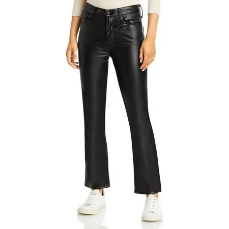 Mother Womens The Insider Faux Leather Embossed Ankle Jeans | Walmart (US)