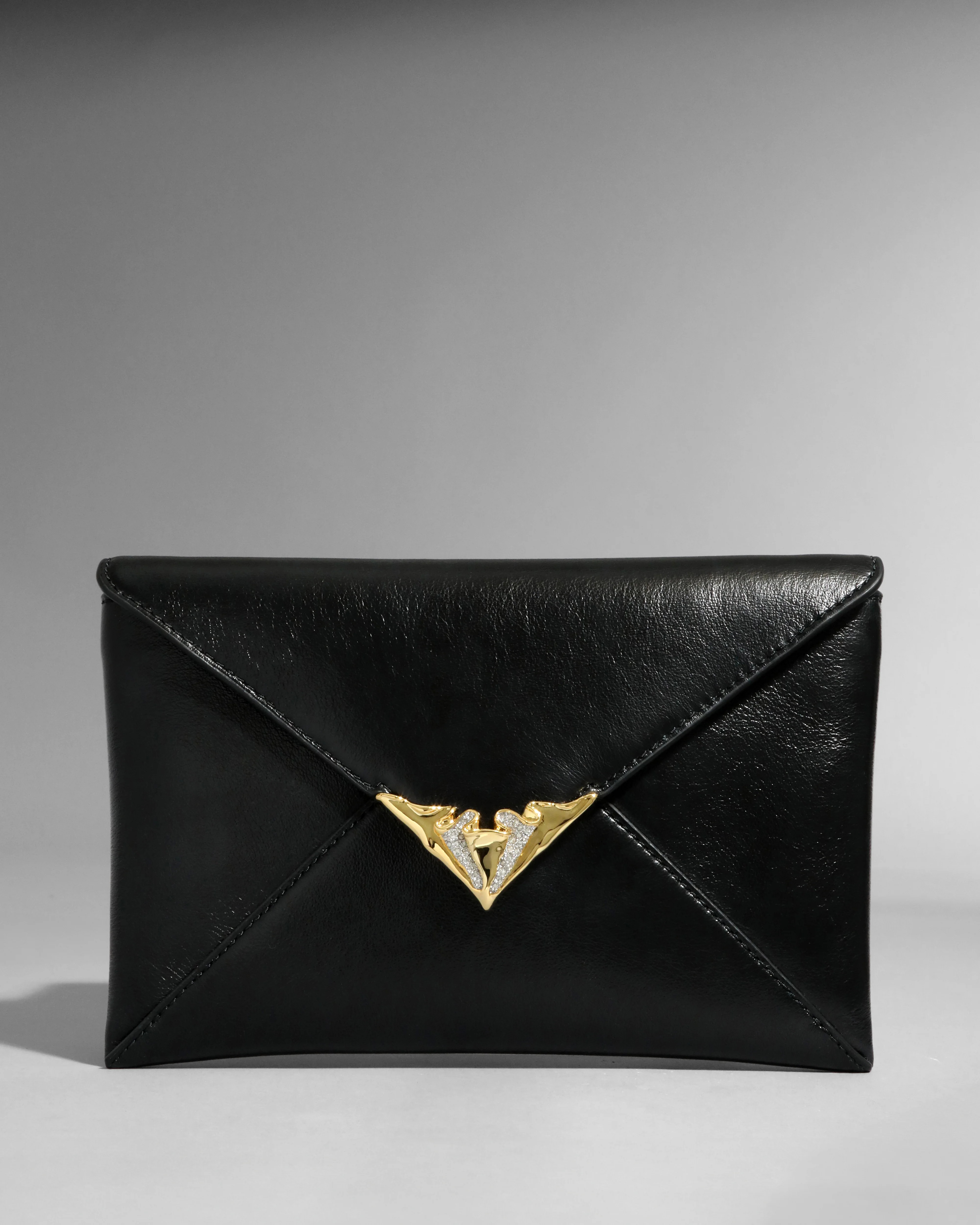 Sleek Black Envelope Clutch | Statement Clutch | Alexis Bittar