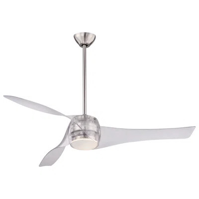 58" Artemis™ 3 Blade Ceiling Fan, Light Kit Included Minka Aire Finish: Poly Carbonate | Wayfair North America