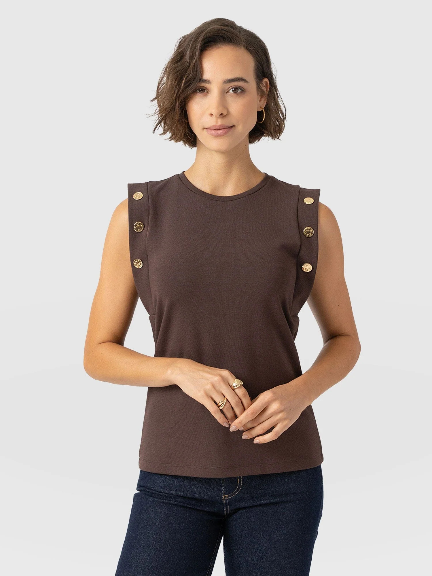 Rowan Tee - Brown - Molten | Saint + Sofia