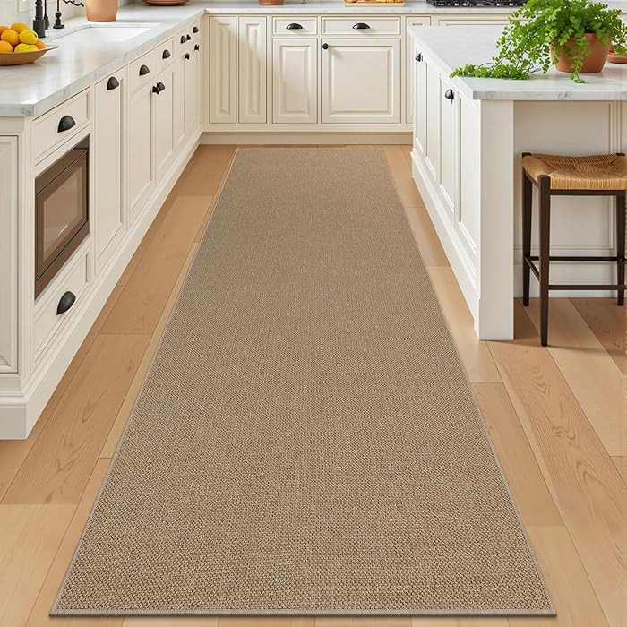 SHACOS Easy Jute 2.6x8 ft Washable Runner Rug Non Slip Low Pile Thin Durable Faux Jute Farmhouse ... | Amazon (CA)