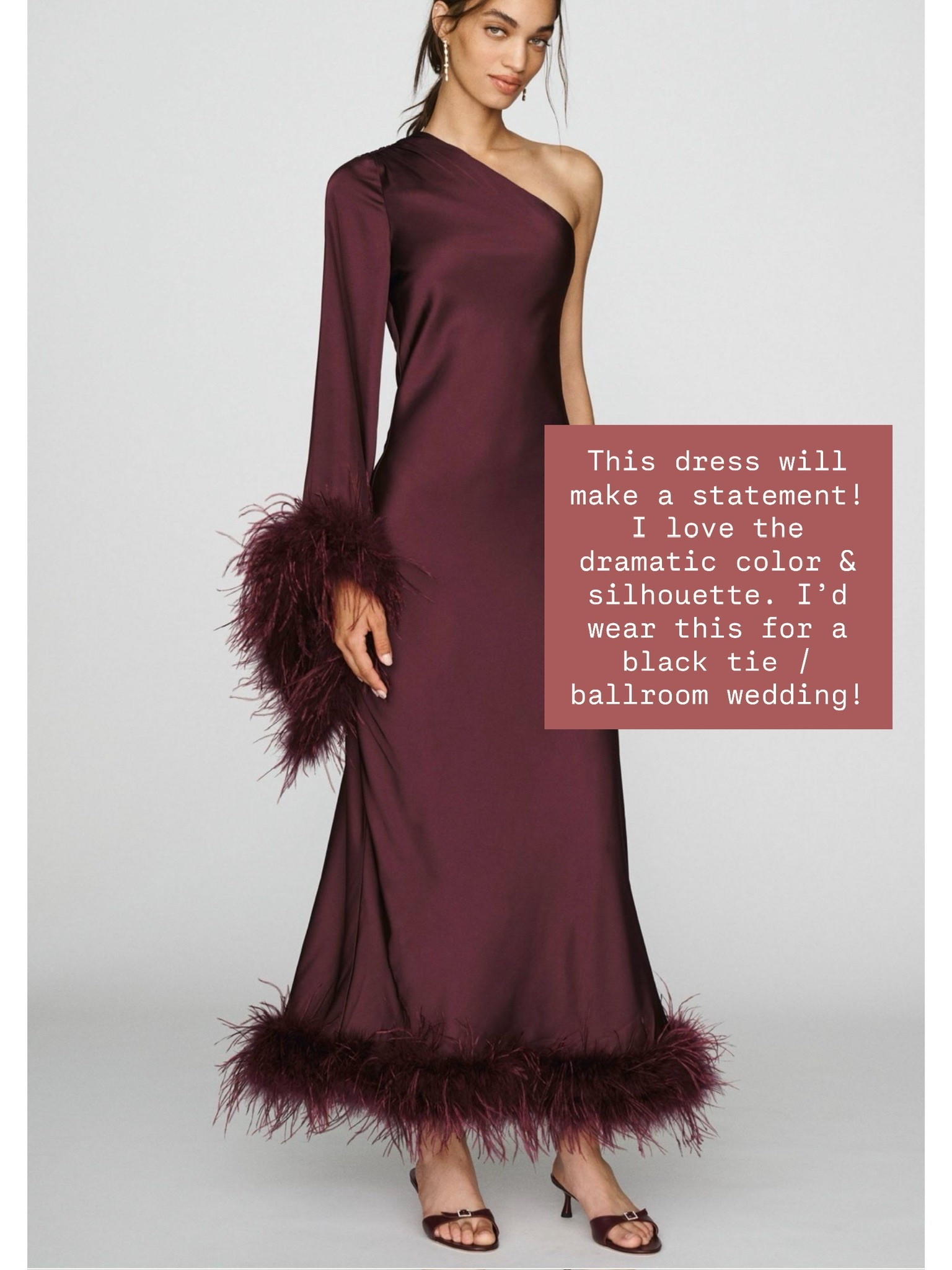 Umm the feathers?! 😍 This maroon dress is stunning for a fall wedding! 

Loverly Grey, Anthropologie, fall wedding guest dress, maroon dress, statement dress, event dress, formal dress, black tie dress

#LTKWedding #LTKSeasonal