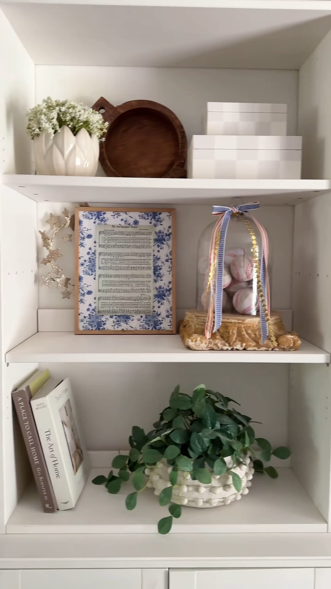 Nothing says summer quite like baseball, vintage Americana, and the Star-Spangled Banner. 🇺🇸⚾ I combined a baseball cloche with a simple DIY music sheet to create a cozy patriotic shelf that’s perfect all summer long.


patriotic decor, baseball decor, summer shelf styling, Americana decor, vintage patriotic, Fourth of July decor, DIY home decor, shelf styling ideas, baseball cloche, Star Spangled Banner, music sheet decor, red white and blue decor, cottage decor, farmhouse decor, summer decorating, home styling, seasonal decor, DIY patriotic

#LTKSeasonal #LTKHome #LTKmomlife