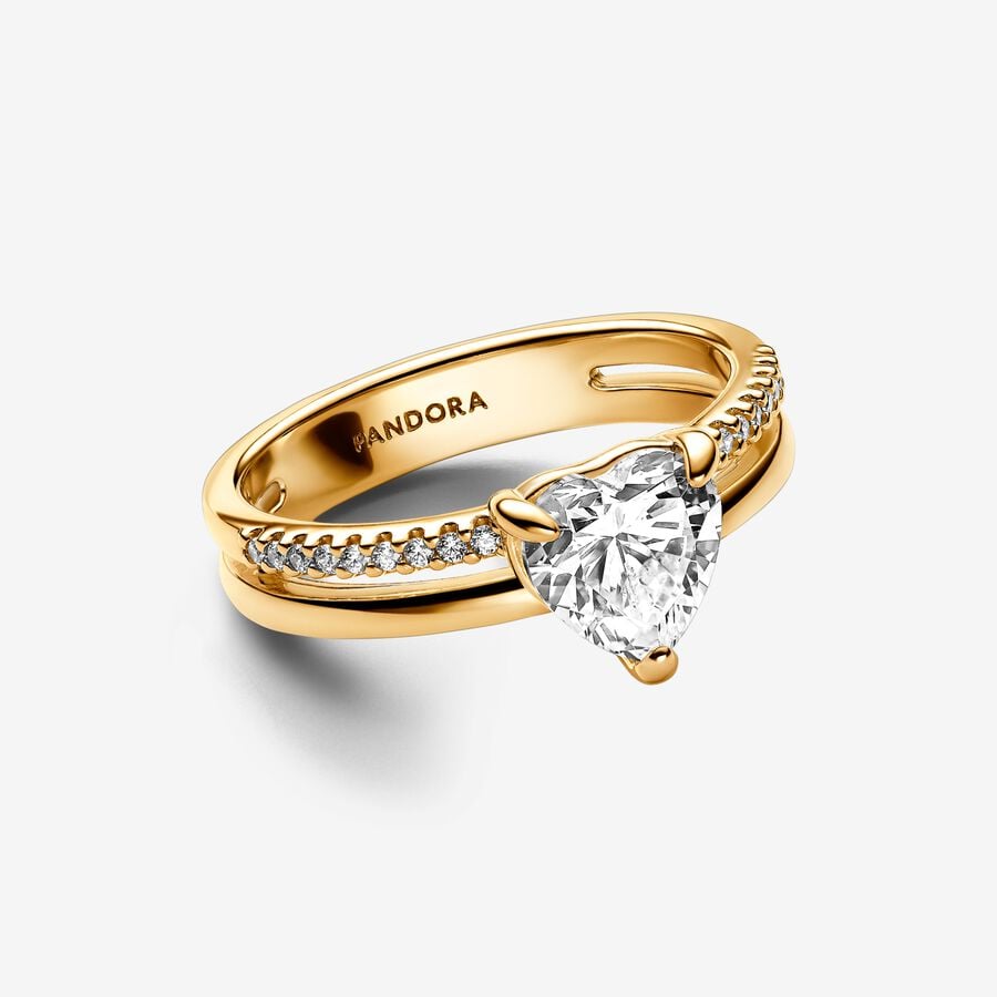 Double Band Heart Ring | Pandora (UK)