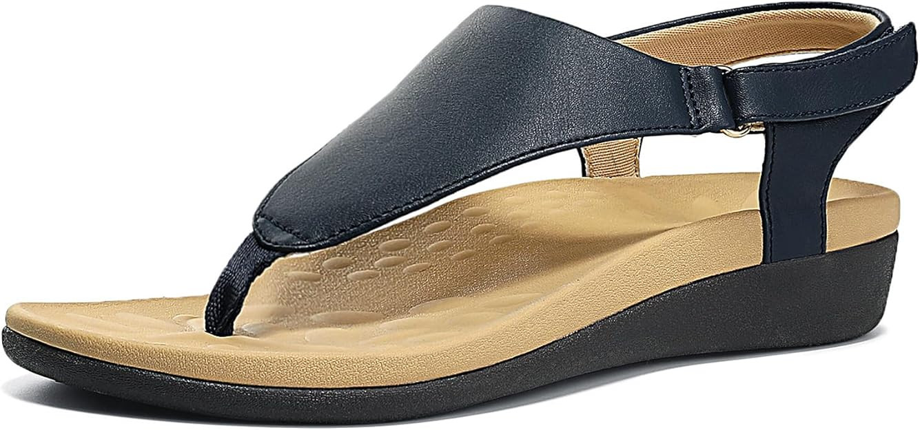 UTENAG Womens Arch Support Sandals Orthotic Adjustable Thong Flip Flops Shoes | Amazon (US)