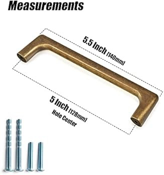 Goo-Ki Durable Antique Brass zinc Alloy Cabinet pulls for Drawer,Cupboard, Wardrobe-5.04 inch(128... | Amazon (US)