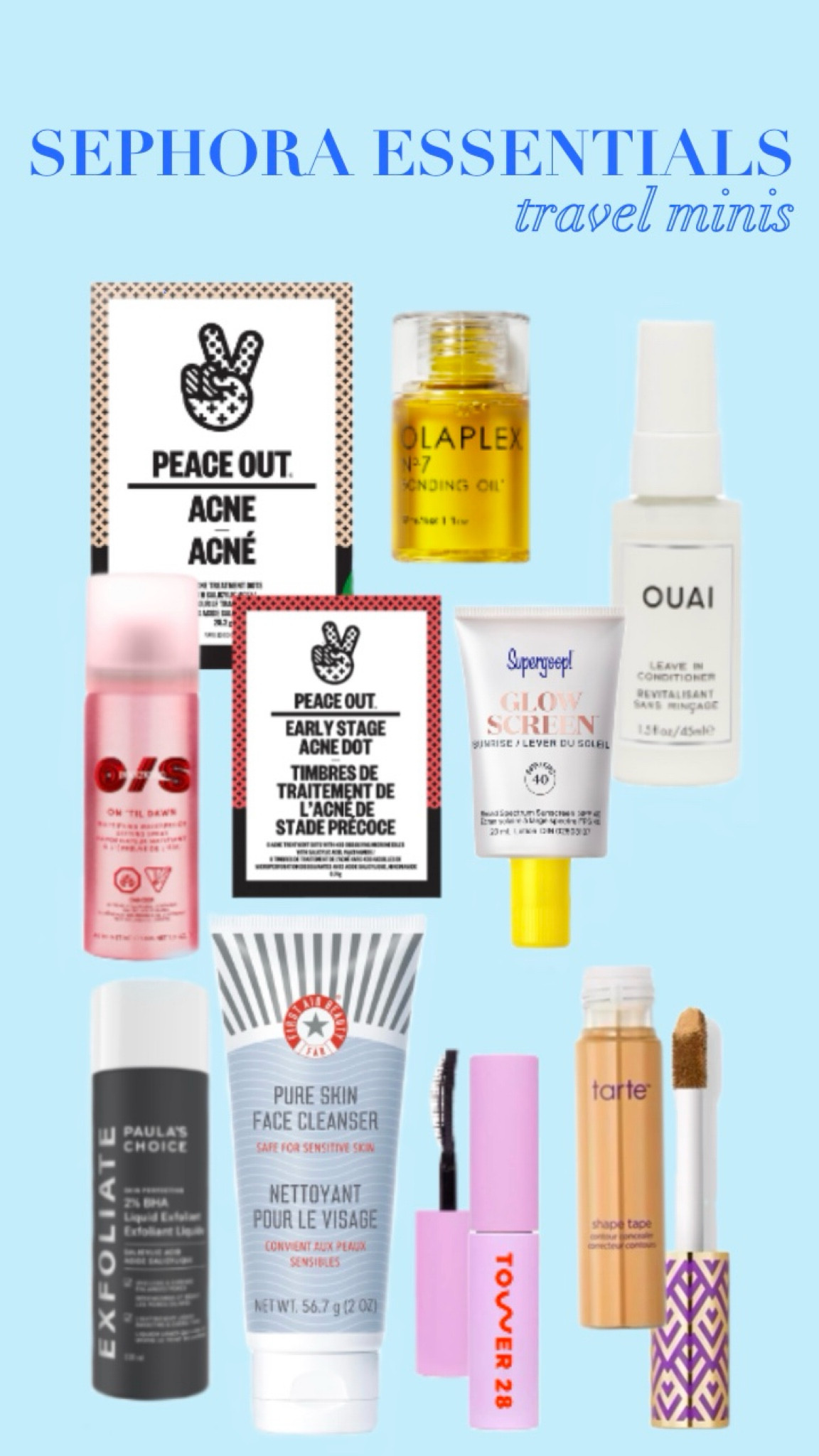 My beauty travel essentials from Sephora product minis this summer 🩷 #travel #sephora #beautyfavorites 

#LTKbeauty #LTKtravel #LTKsummer