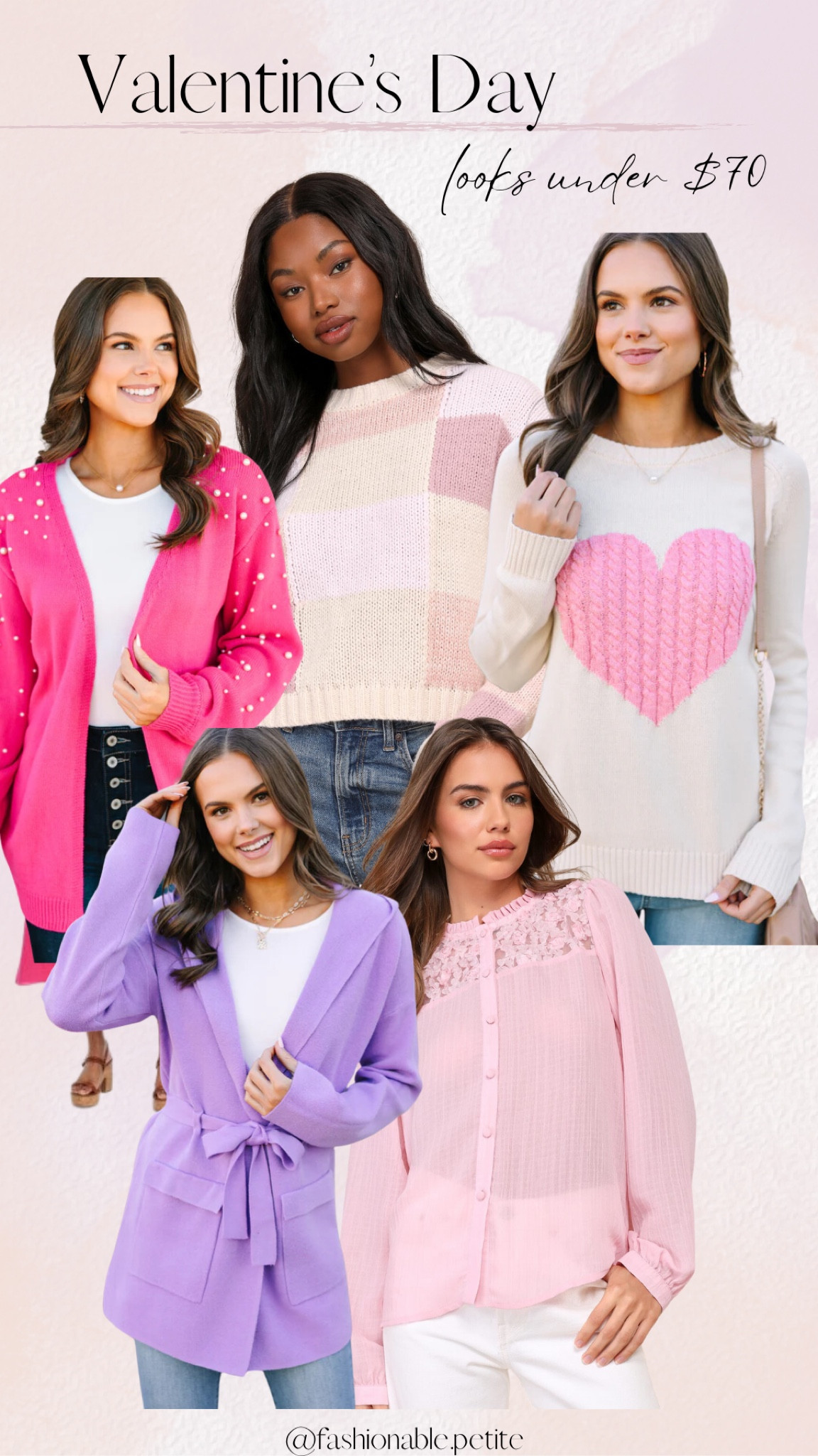 Valentine’s Day outfits under $70!
Valentine’s Day. V Day. Valentine’s Day outfits. Pink sweater. Heart sweater. Pink outfit. 

#LTKSeasonal #LTKfindsunder100