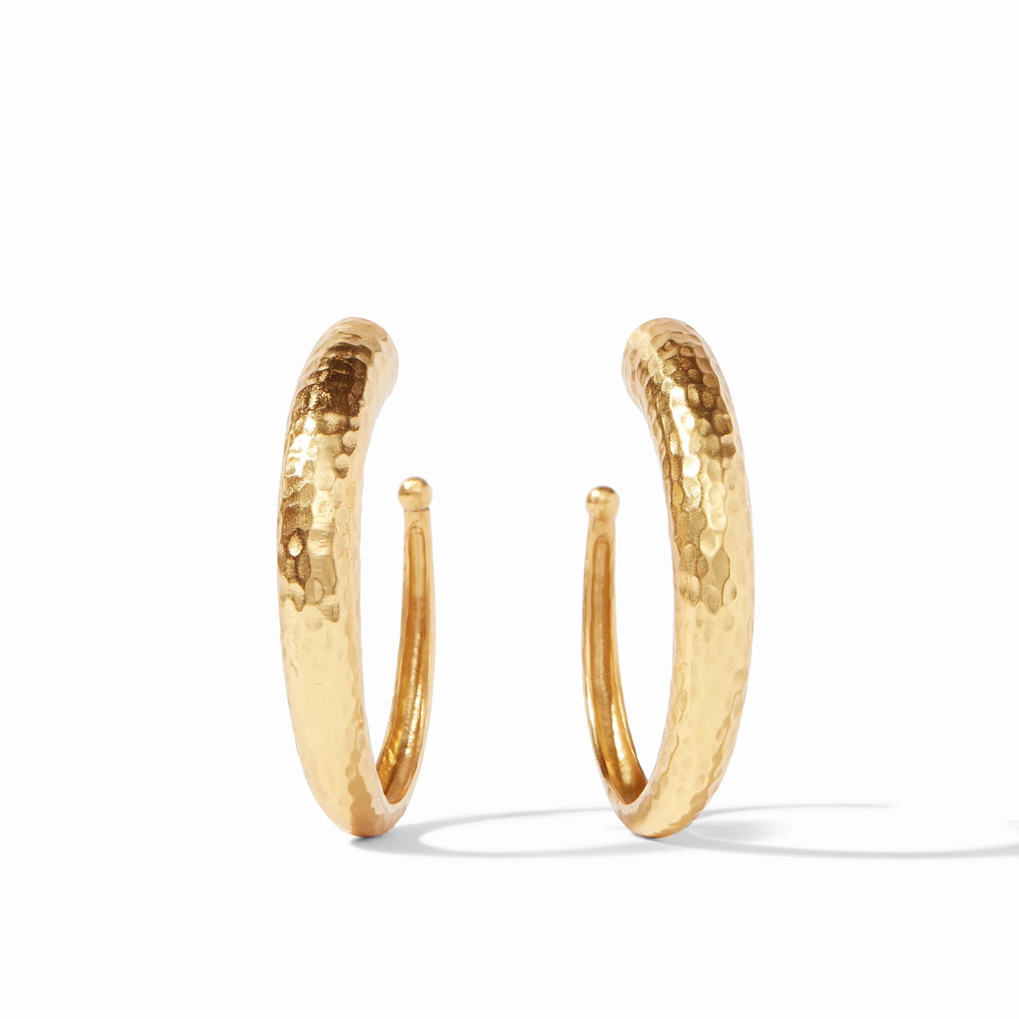 Gold Hammered Hoop Earrings | Julie Vos | Julie Vos