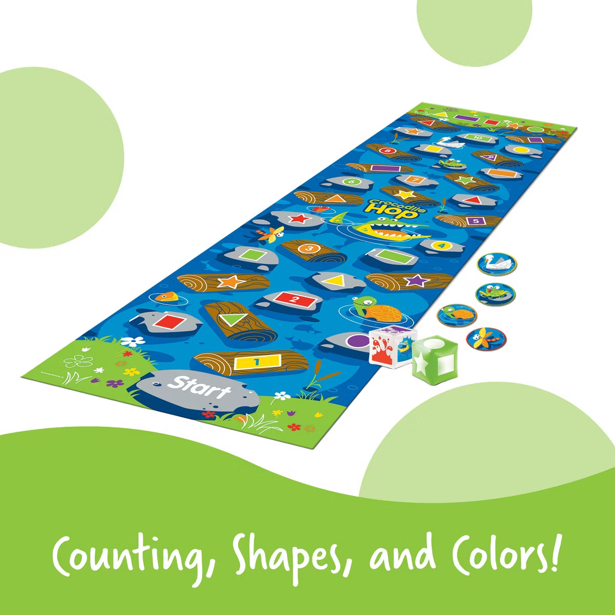 Learning Resources Crocodile Hop Floor Game - Ages 3+ Indoor Games for Toddlers, Gross Motor Skil... | Target