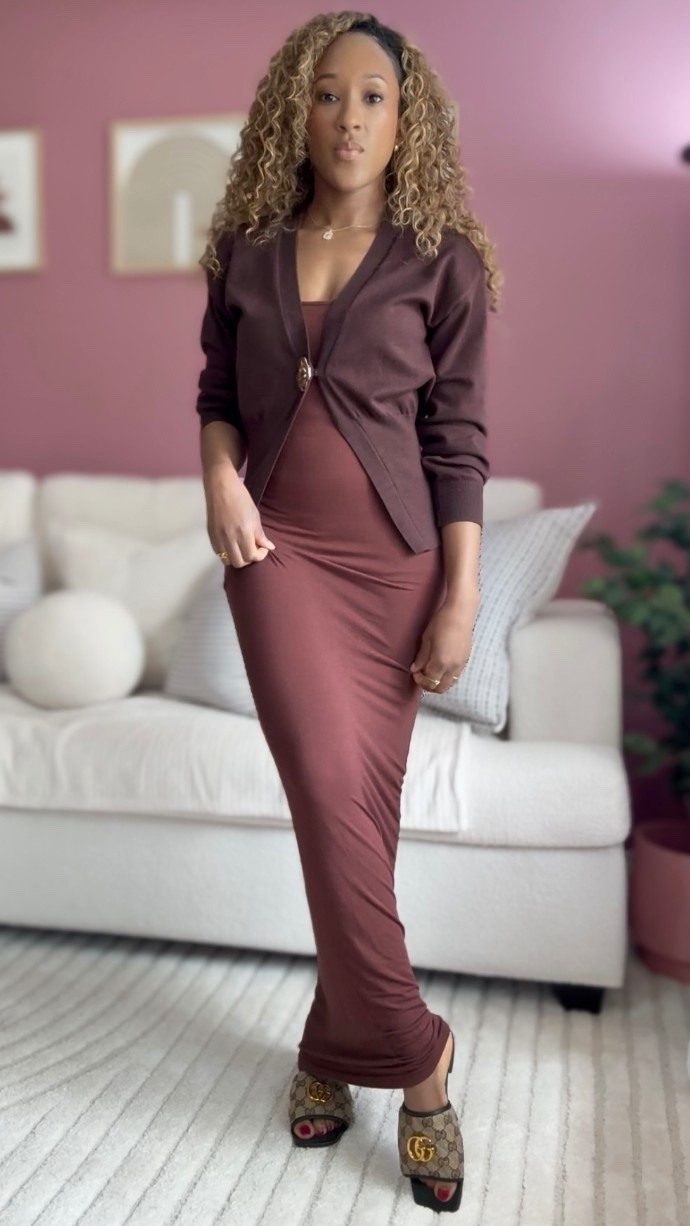 ✨Yesterday’s Casual OOTD✨
One of my many simple bodycon maxi dresses…Slightly cooler spring day, so threw on a cardigan. ✨ Gucci Monogram Matelasse Marmont Slide Sandals to look like I tried LOL. 

Mine were an anniversary gift a few years back 💕, but I found the same ones on Fashionphile! Linked them below!

#LTKdayinmylife #LTKSaleAlert #LTKootd
