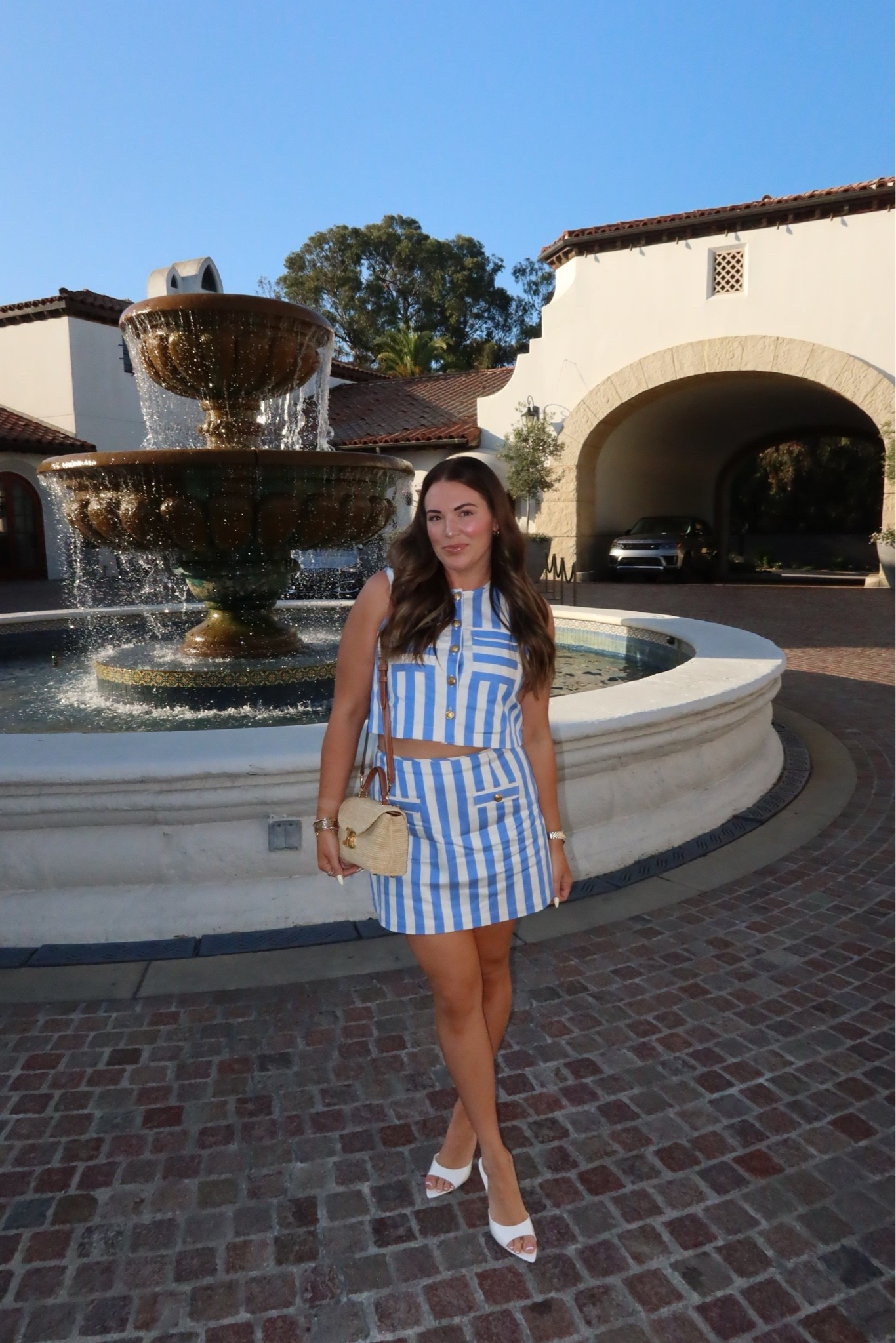 curvy midsize date night look! blue striped outfit comes as a set and i’m in the large. obsessed with these heels under $70!!

#LTKMidsize #LTKTravel #LTKSeasonal