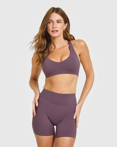 SoftMotion™ Bralette with White Logo 
 Vintage Purple | Oner Active (UK / US)