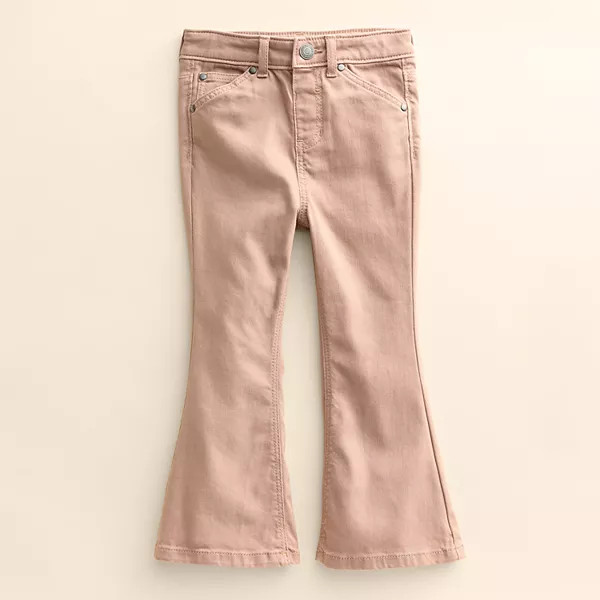Baby & Toddler Girl Little Co. by Lauren Conrad Organic Wide Leg Embroidered Jeans | Kohl's