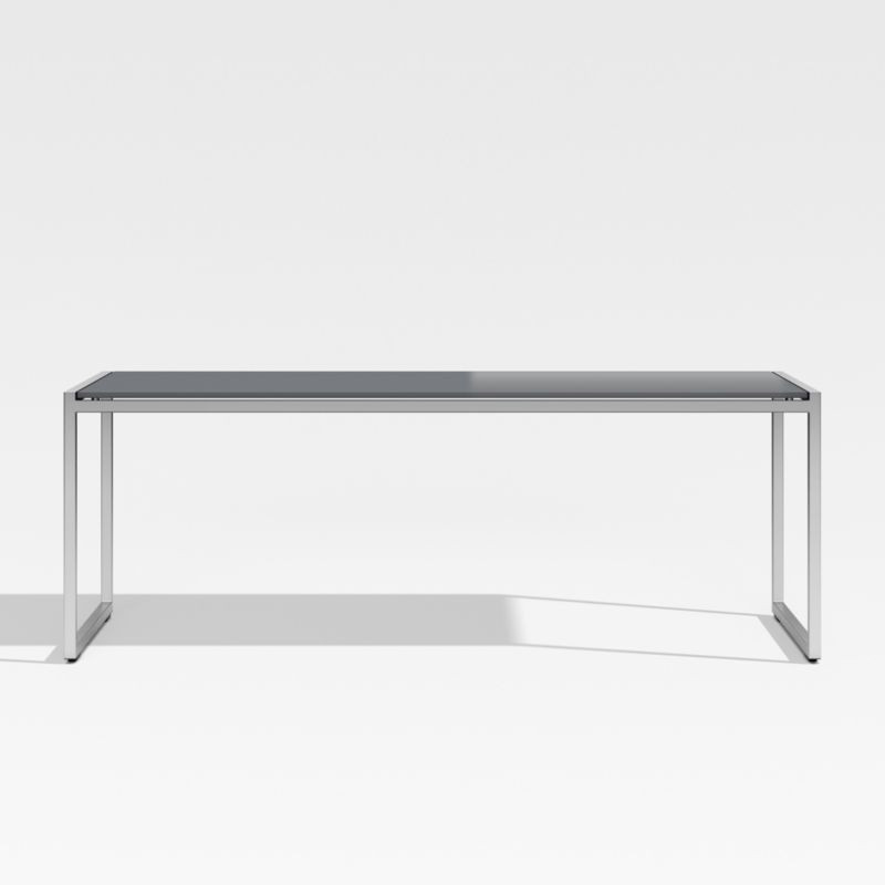 Dune Outdoor Patio Coffee Table with Charcoal Painted Glass + Reviews | Crate & Barrel | Crate & Barrel