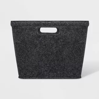 Medium Felt Basket with Stitching Dark Gray 10.5"x14" - Project 62™ | Target