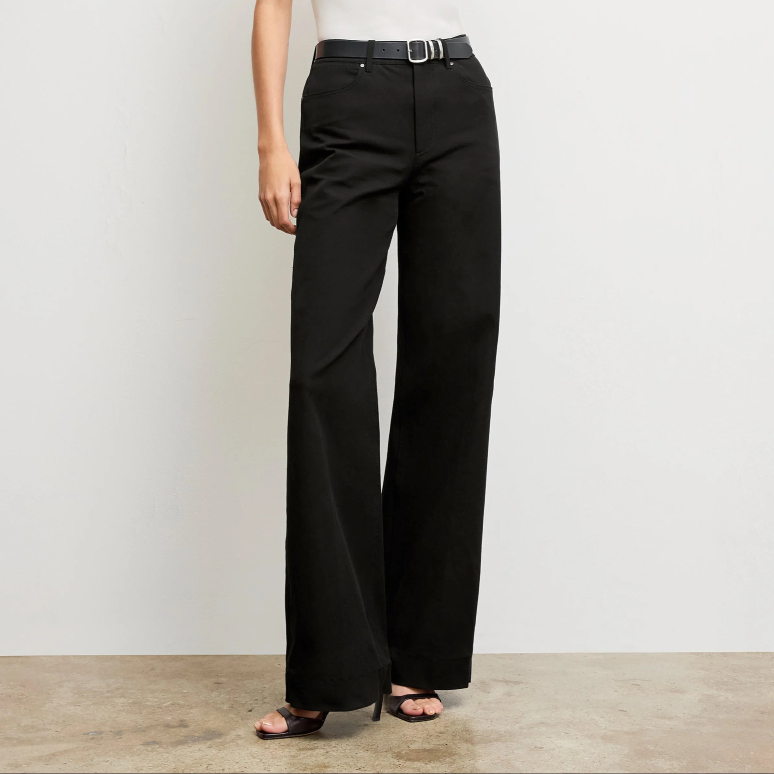 Milo Wide-Leg Jean - Eco Better Than Denim :: Black | MM LaFleur