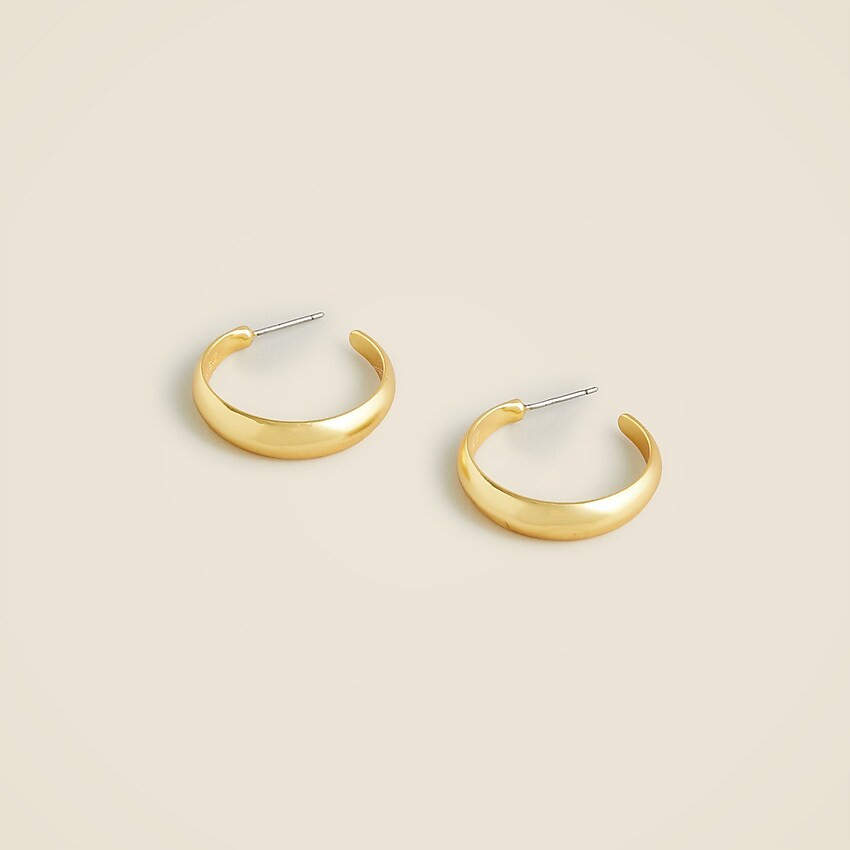 Dainty gold-plated hoop earrings | J. Crew US