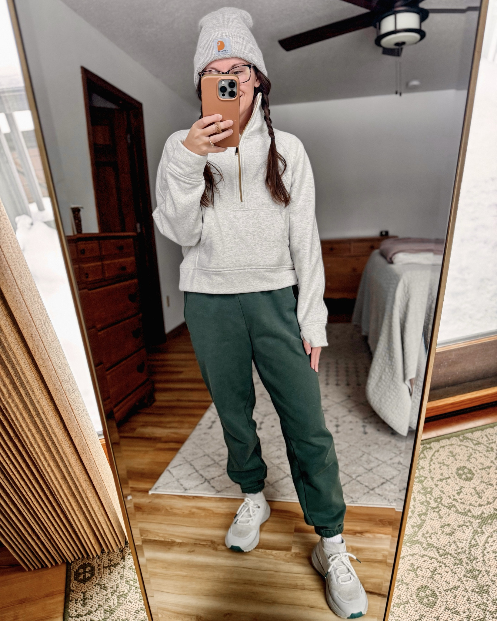 Small in my tee, xs in my quarter zip (off-white color) and my sweatpants are size xs but older so I linked a bunch of similar ones! My waterproof sneakers are size 6 and I also linked similar ones 

#LTKSeasonal #LTKgrwm #LTKPetite