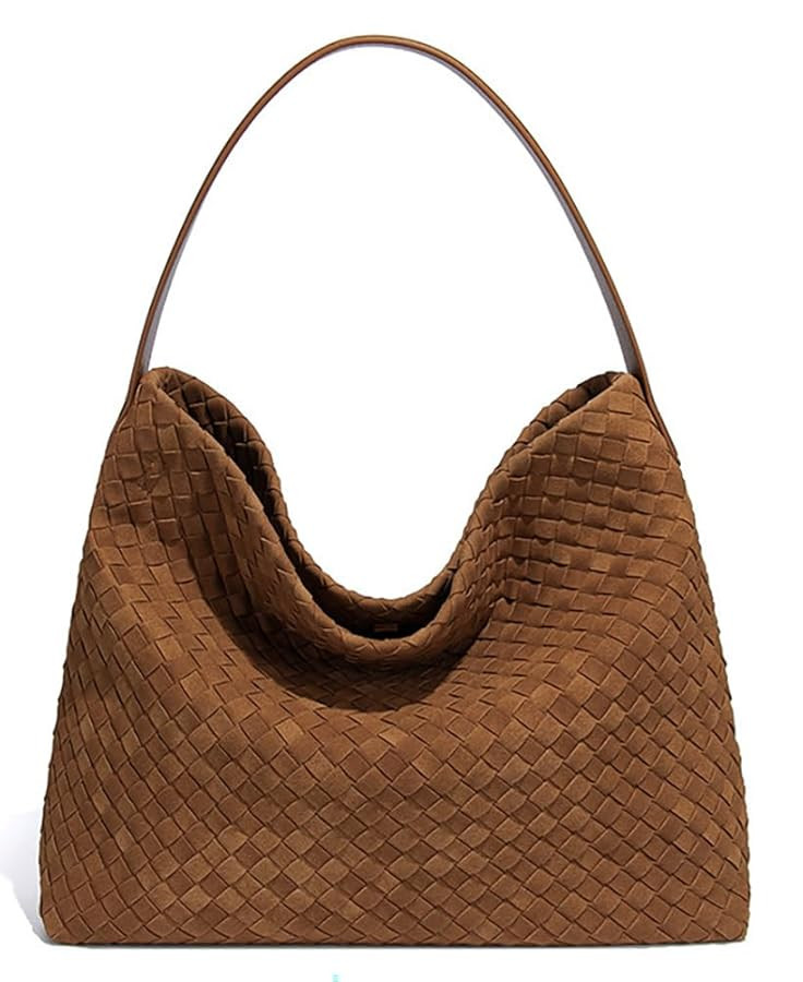 Slouchy Suede Woven Hobo Bags Women Trendy Suede Purse Crossbody Crescent Shoulder Satchel Bag To... | Amazon (US)