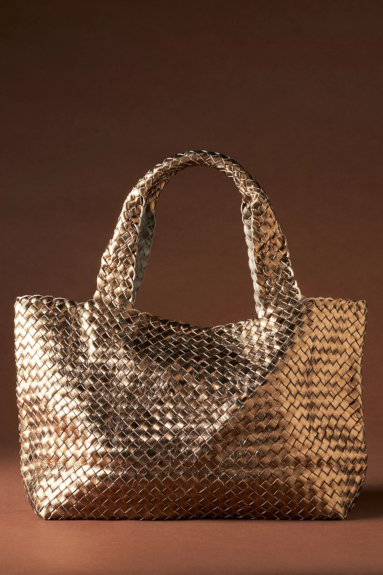 Woven Leather Tote | Anthropologie (US)
