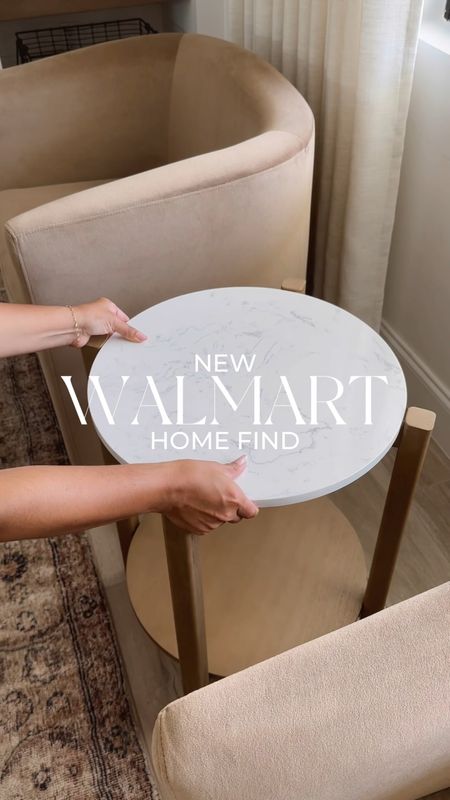 New Walmart home find - this $98 marble + wood side table is perfect to create a cozy sitting corner, as a sofa table or even as bedside tables. #walmart #walmartfind #walmarthome #walmarthomefind #betterhomesandgardens #sidetable #bedsidetable #accenttable #livingroom #modernorganic #homedecor #neutraldecor #walmarthomedecor #homedecorfind #decor #vase #bubblecandle #ribbedcandle #candlesnuffer #affordablehomedecor 

#LTKunder100 #LTKFind #LTKhome
